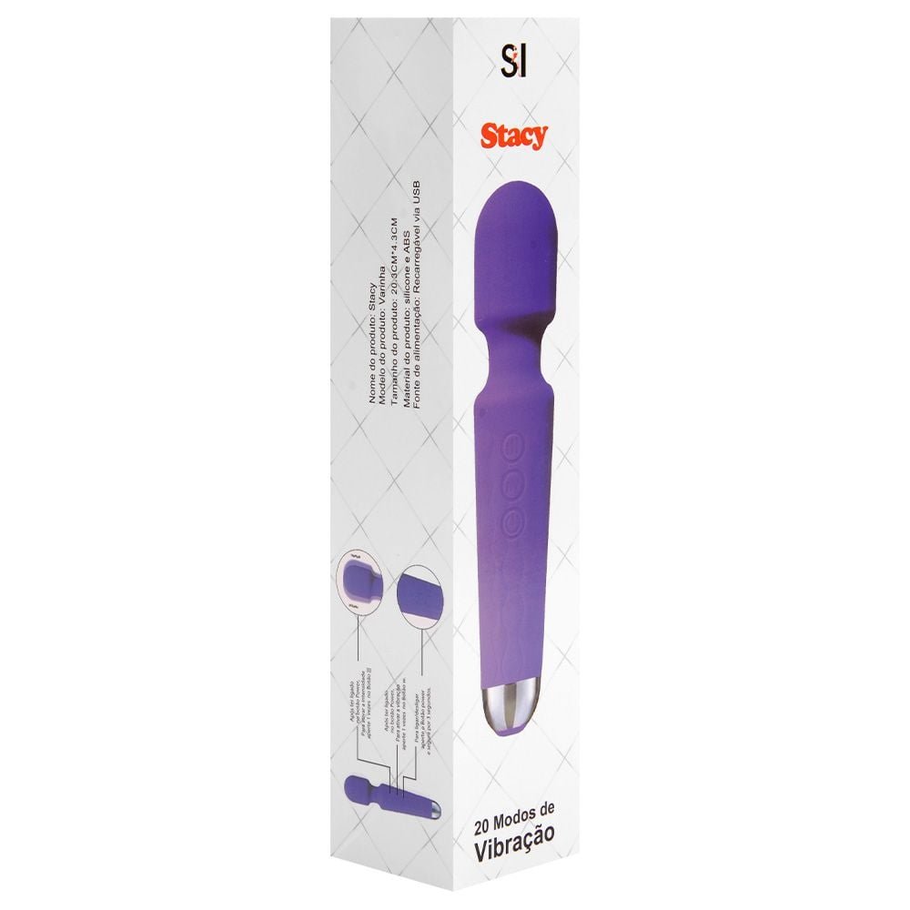 Varinha Mágica 4 Usb Stacy 20,3 X 4,3cm Sexy Import