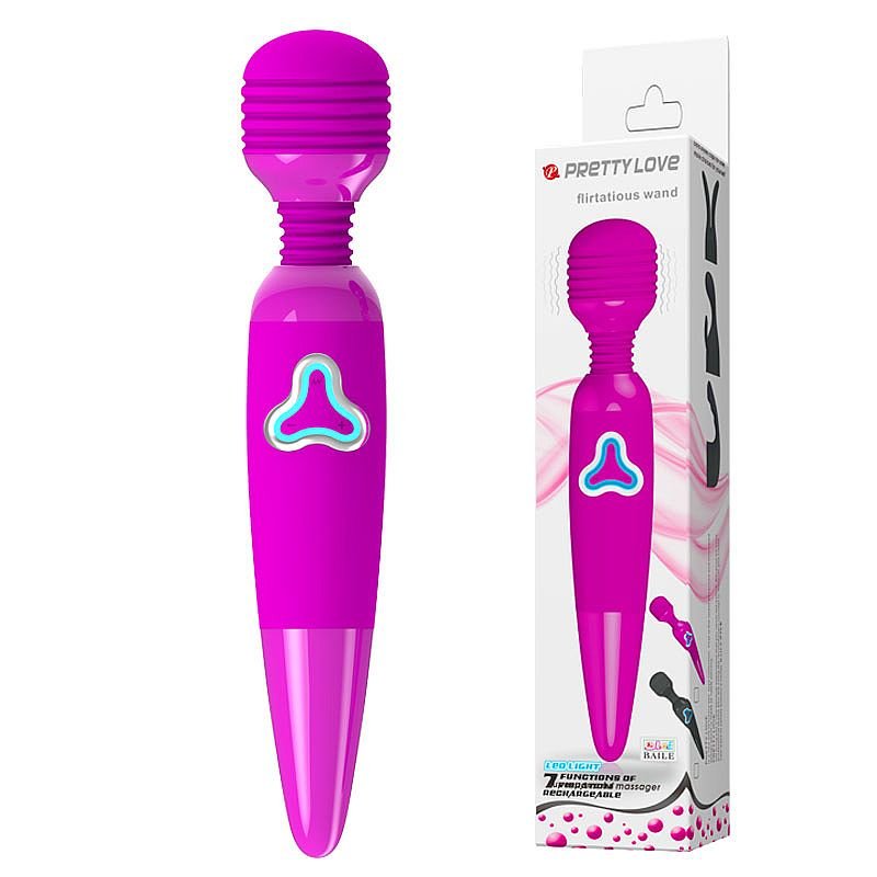 Varinha Mágica de Silicone Recarregável. 7 Modos de vibração - PRETTY LOVE