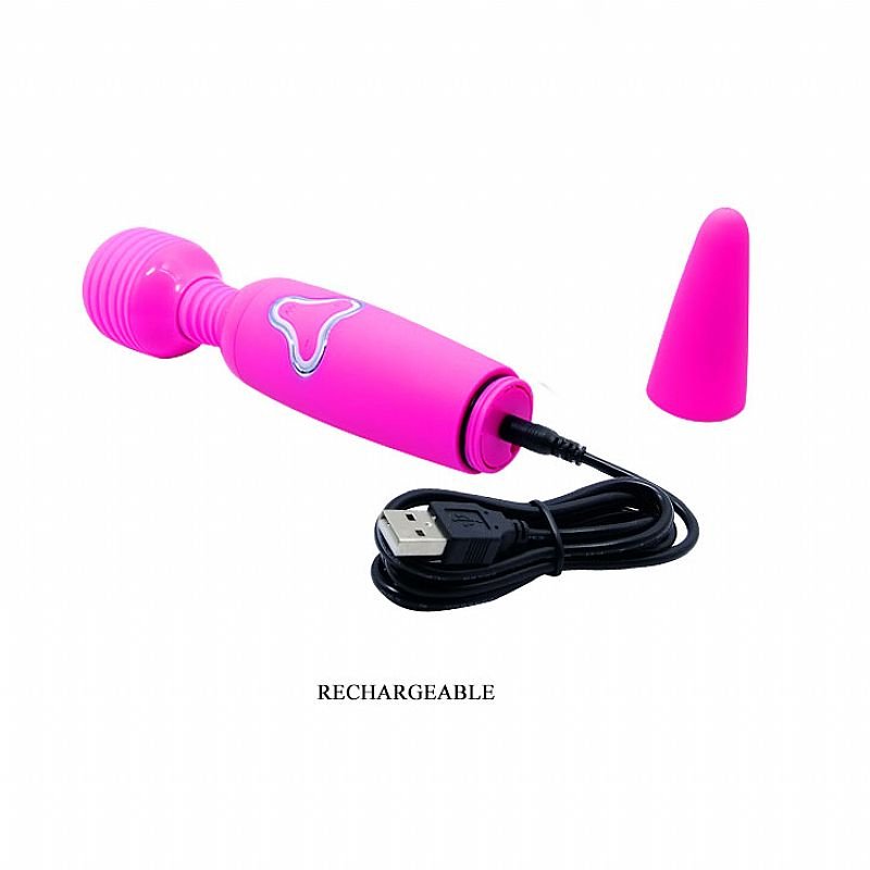 Varinha Mágica de Silicone Recarregável. 7 Modos de vibração - PRETTY LOVE