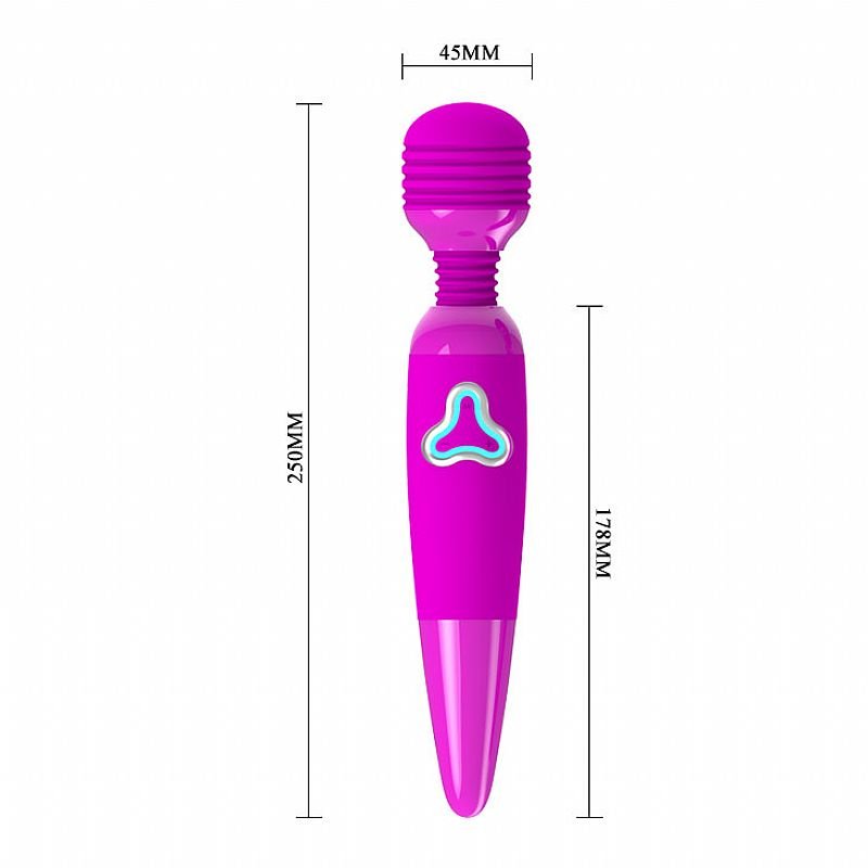 Varinha Mágica de Silicone Recarregável. 7 Modos de vibração - PRETTY LOVE