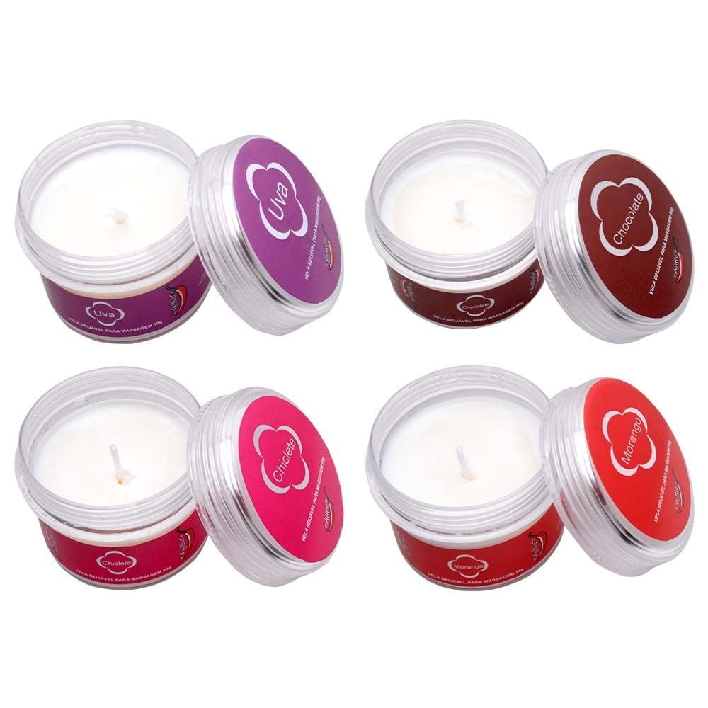 Vela Beijável Aromática Massagem 50g Chillies
