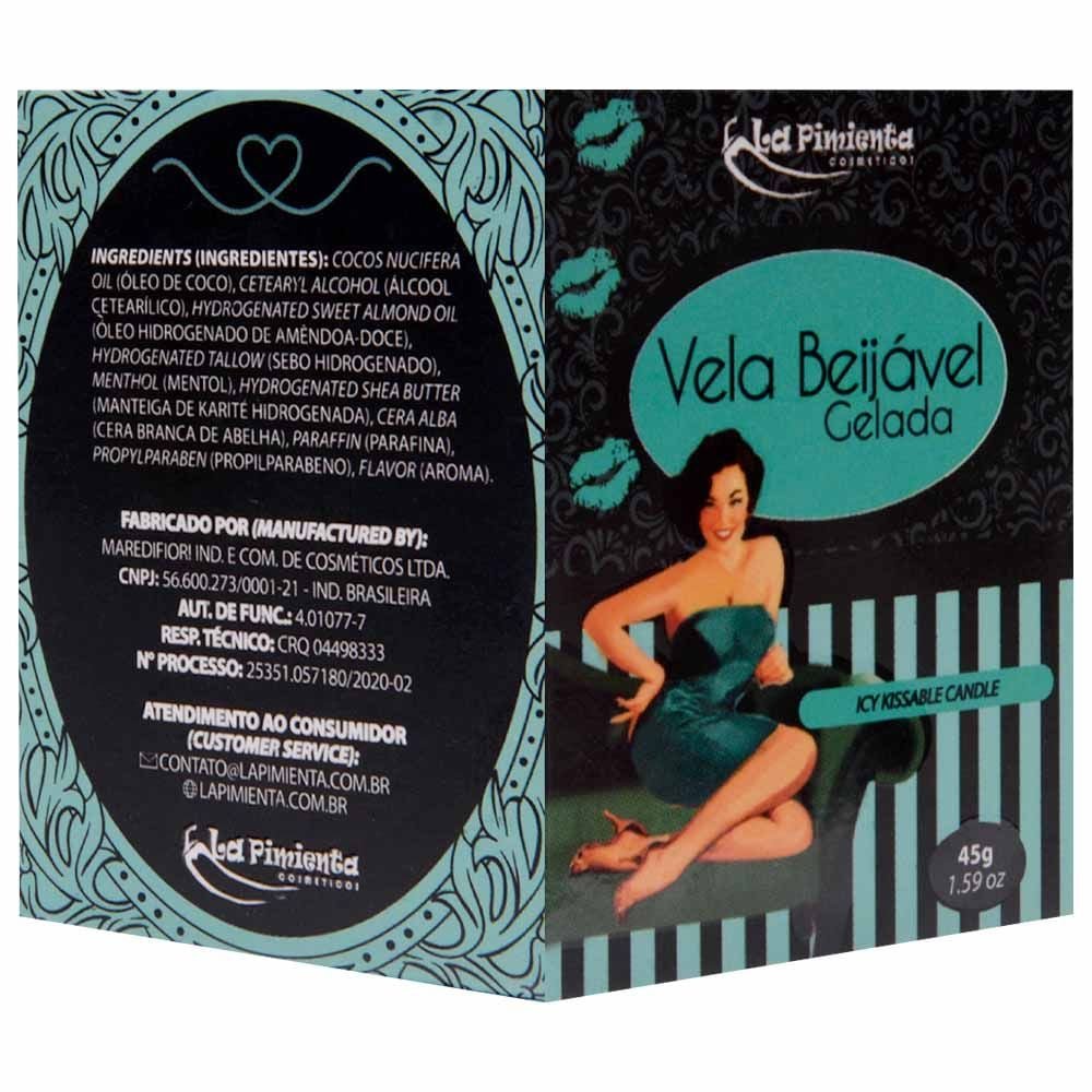 Vela Beijável Gelada 45g La Pimienta