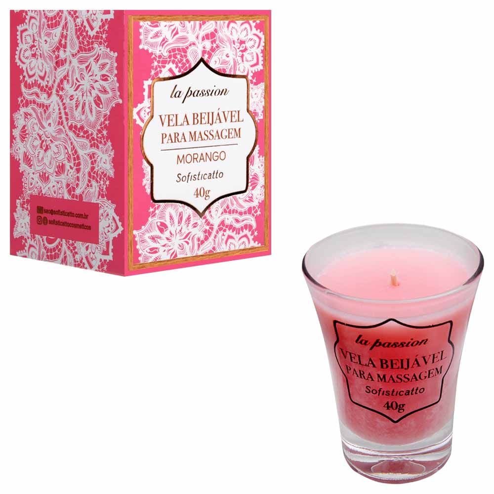 Vela Beijável Massagem La Passion 40g Sofisticatto