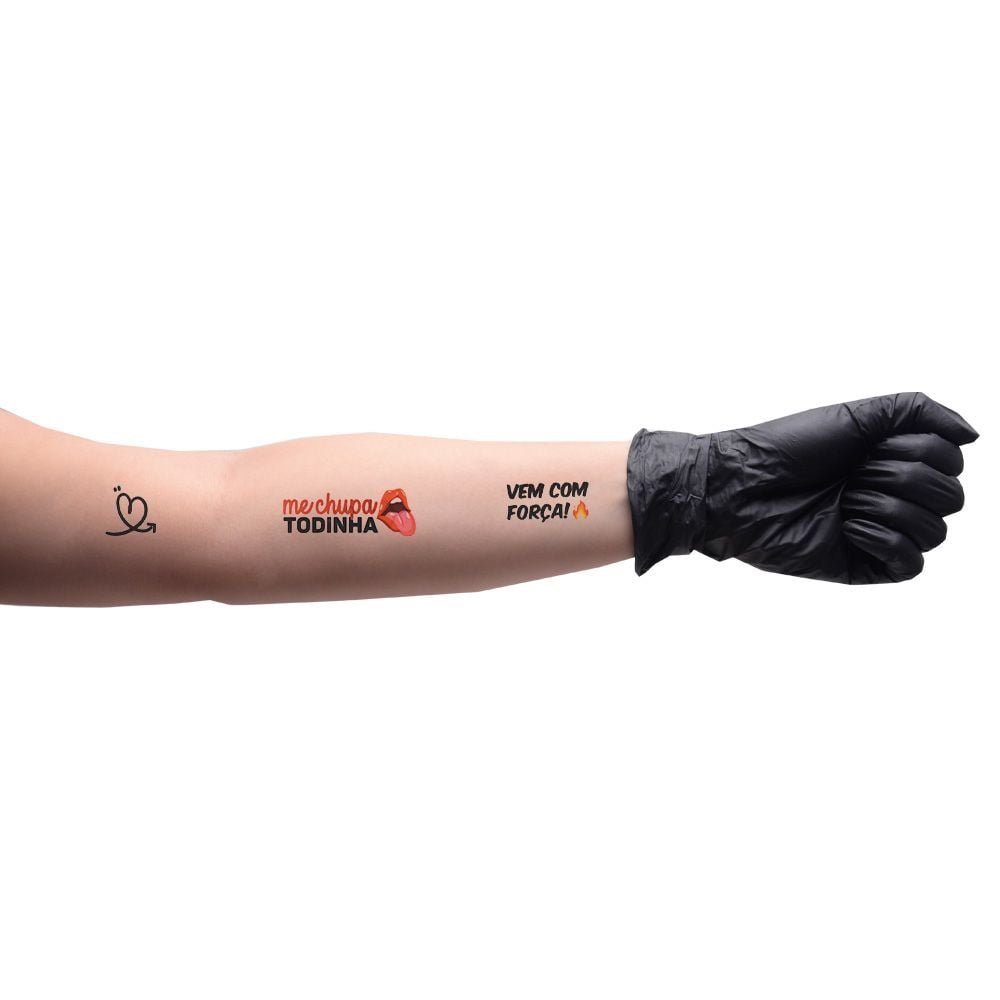 Vem Com Força Tatuagem Temporária 10 X 15cm Sedux