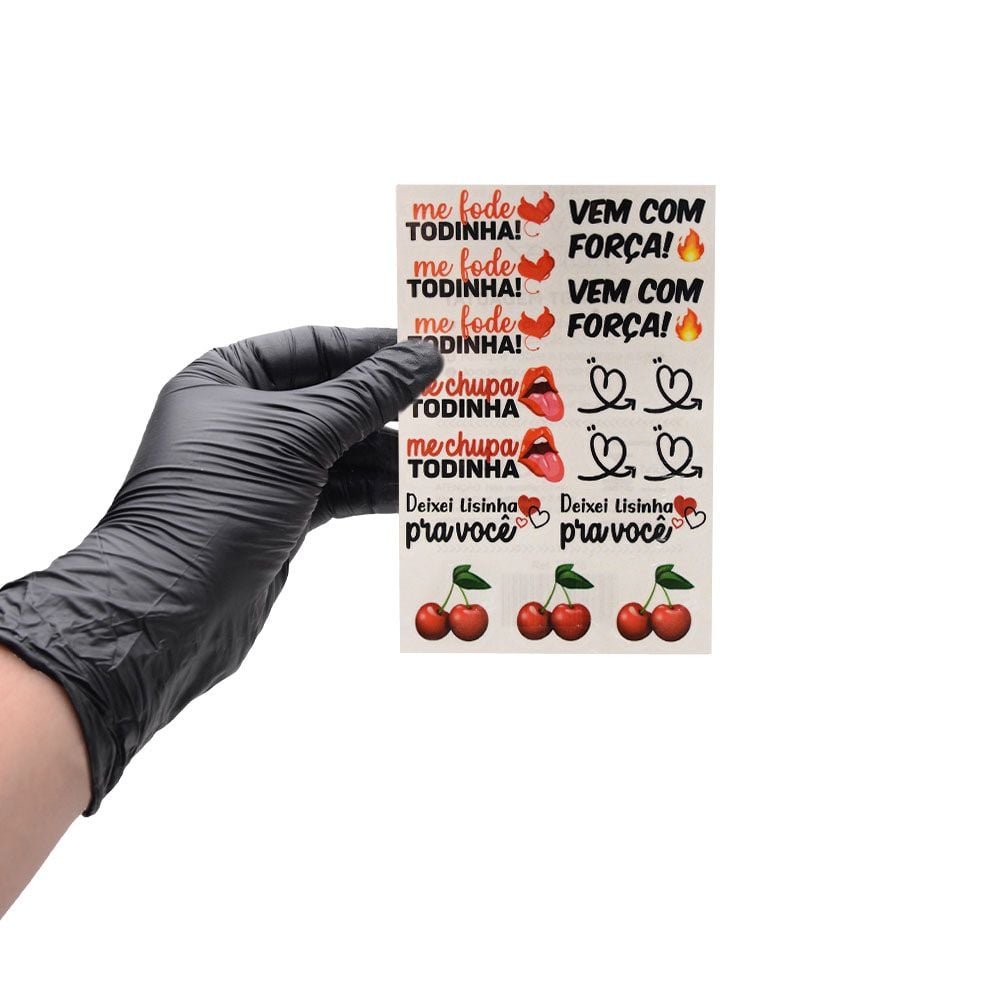 Vem Com Força Tatuagem Temporária 10 X 15cm Sedux