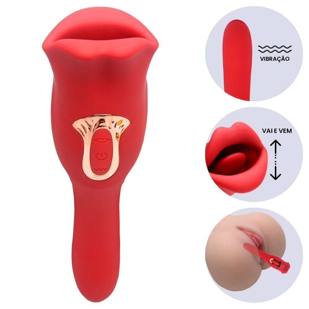Vibrador 2 Em 1 Boca Sucção E 10 Estimulações Vipmix