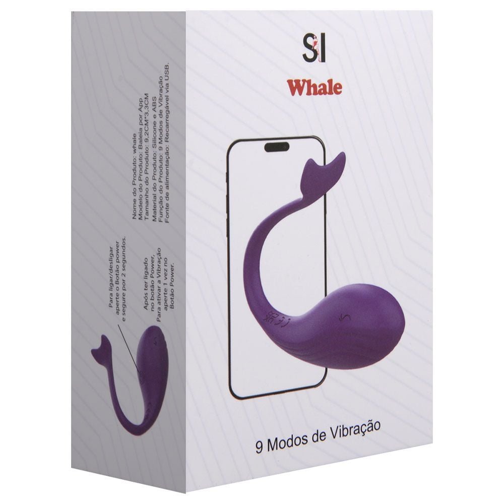 Vibrador Baleia Whale 9 Modos Aplicativo Sexy Import