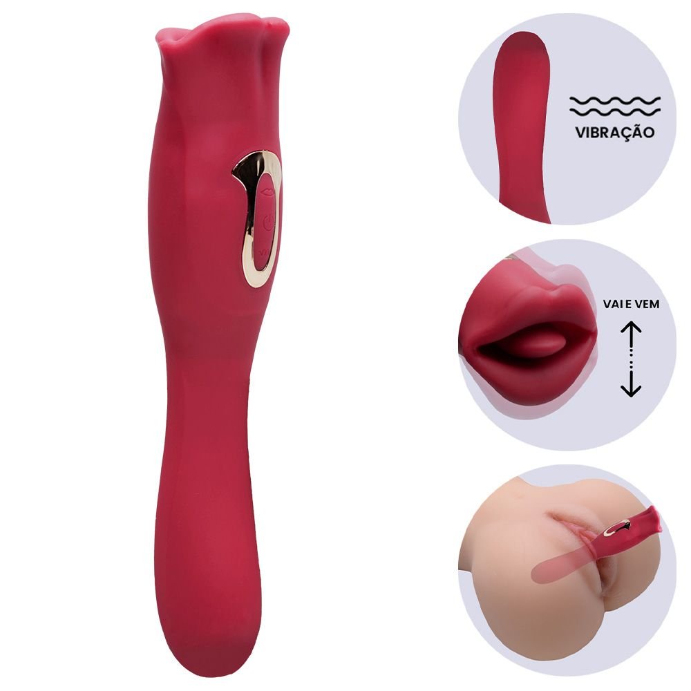 Vibrador Boca Recarga Via Usb 10 Vibrações Yaffa