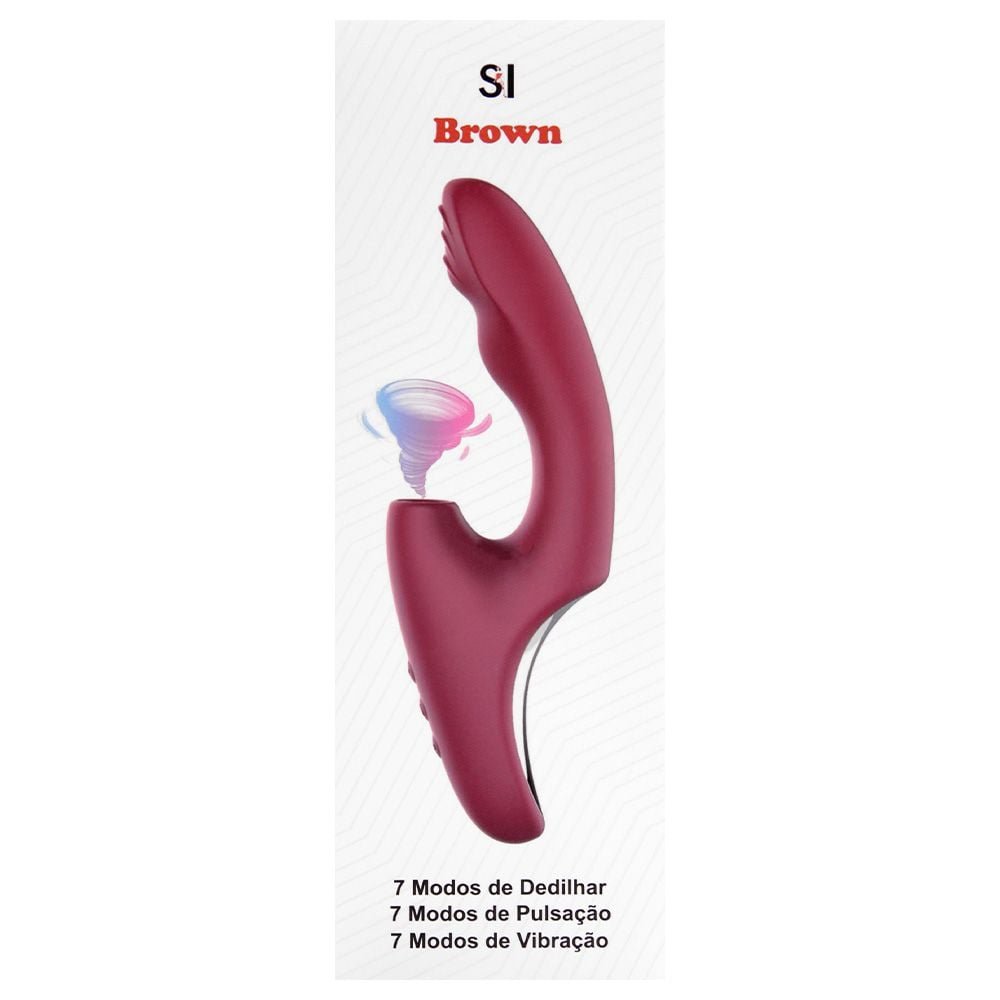 Vibrador Brown Pulsação Dedilhar Sexy Import