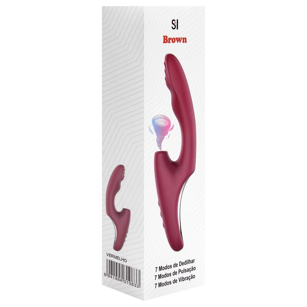 Vibrador Brown Pulsação Dedilhar Sexy Import