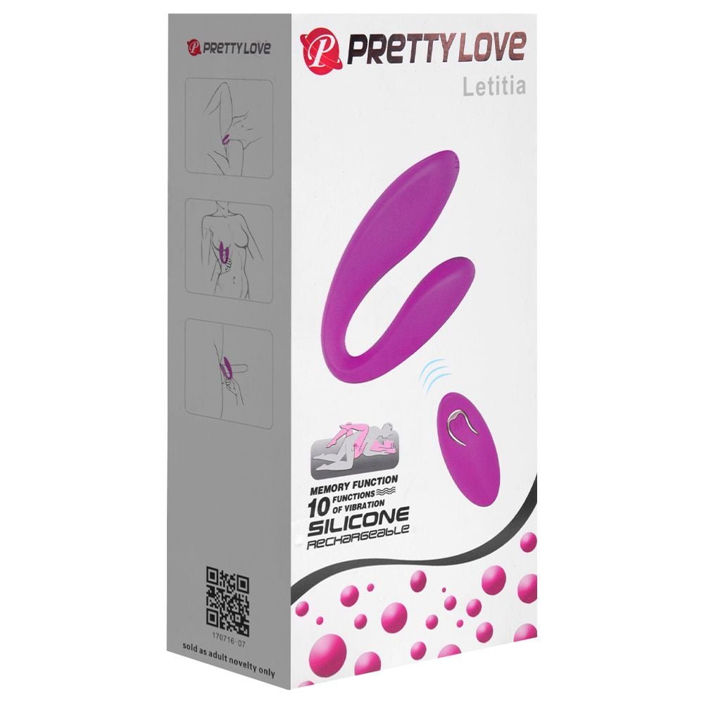 Vibrador Casal 12 Vibrações Wireless Pretty Love Letitia Vipmix