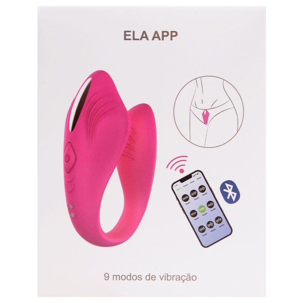 Vibrador Casal Ela App 9 Modos Sexy Import