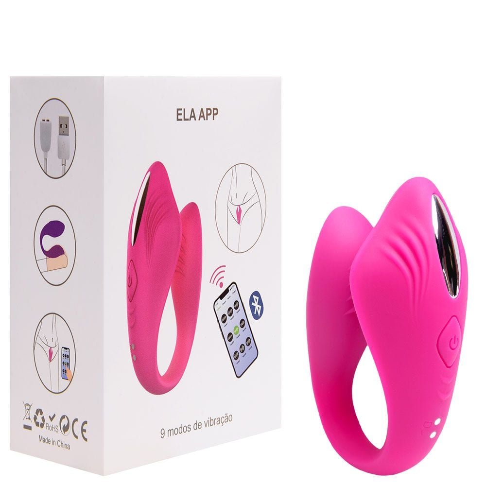 Vibrador Casal Ela App 9 Modos Sexy Import