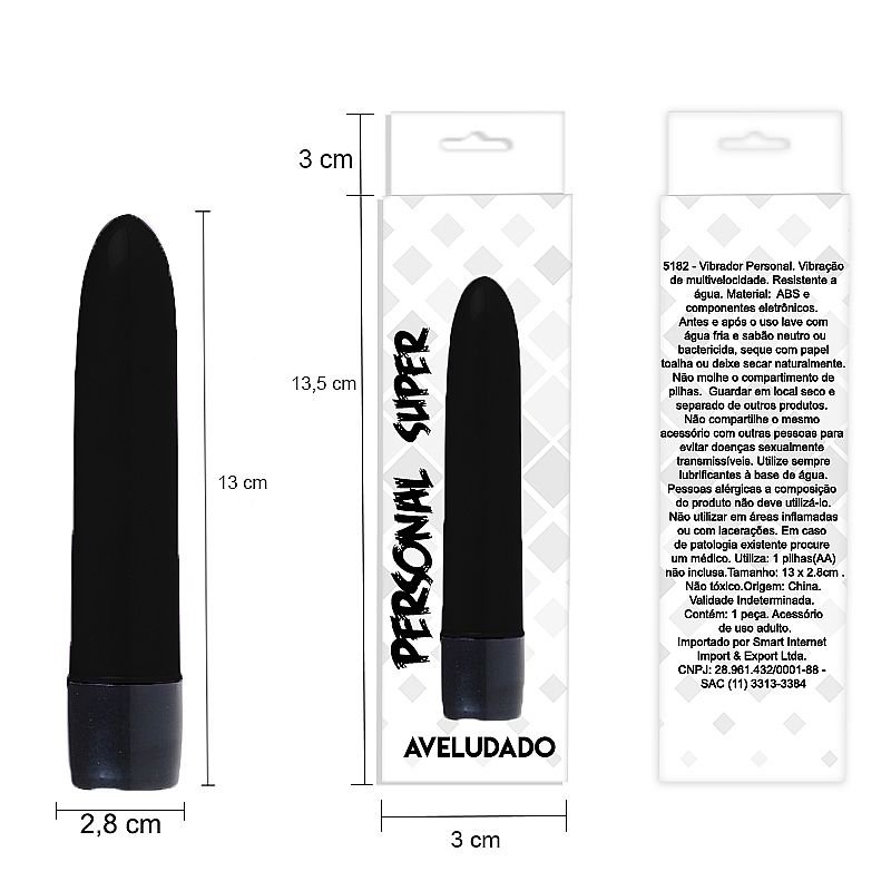 Vibrador Clássico Personal de 13 cm - Aveludado - Pink
