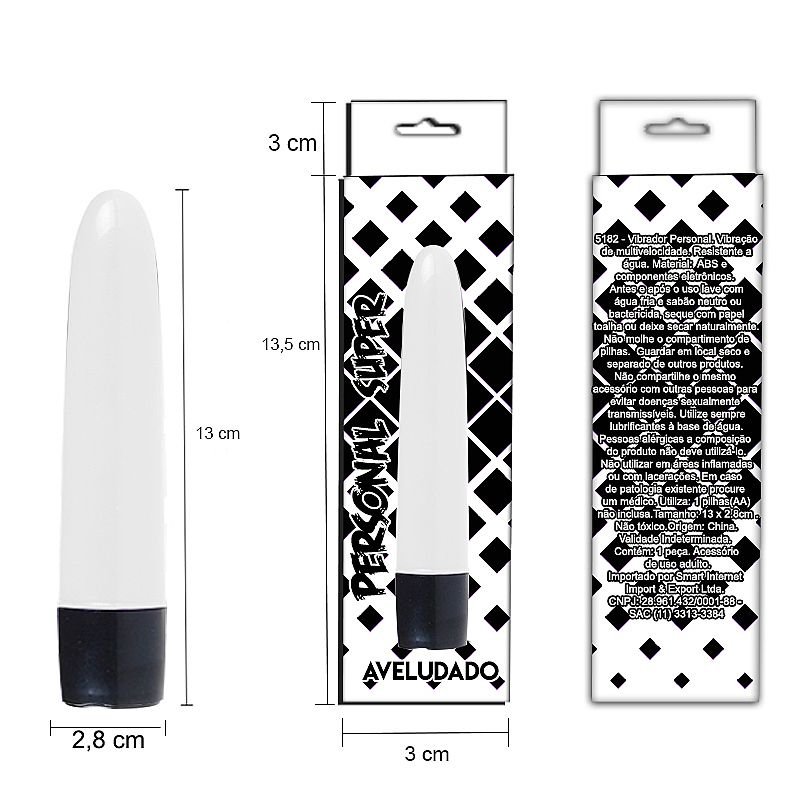 Vibrador Clássico Personal de 13 cm - Aveludado - Rosa