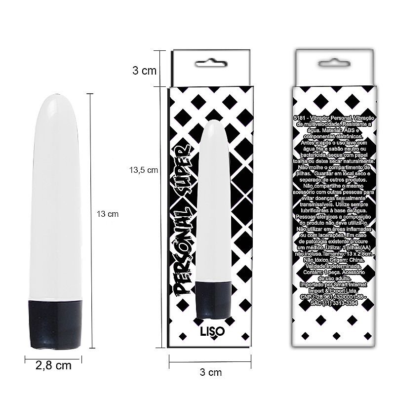 Vibrador Clássico Personal de 13 cm - Liso - Roxo