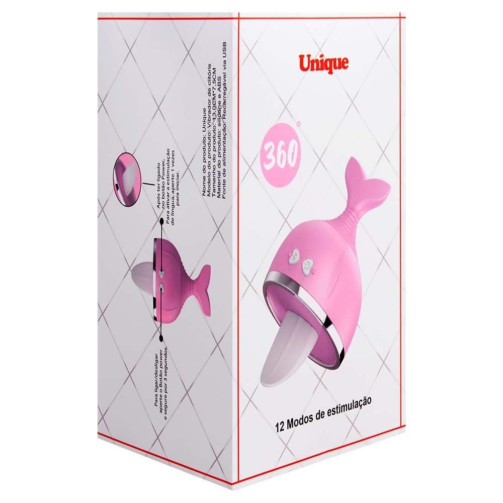 Vibrador Clitóris Língua Unique 12 Modos Sexy Import