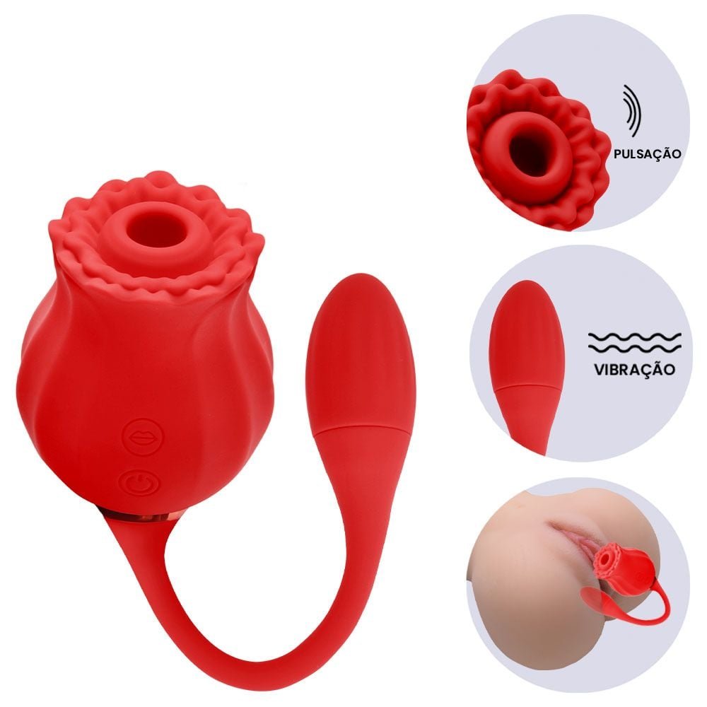 Vibrador Clitóris Pulsação 12 Modos Snak Sexy Import