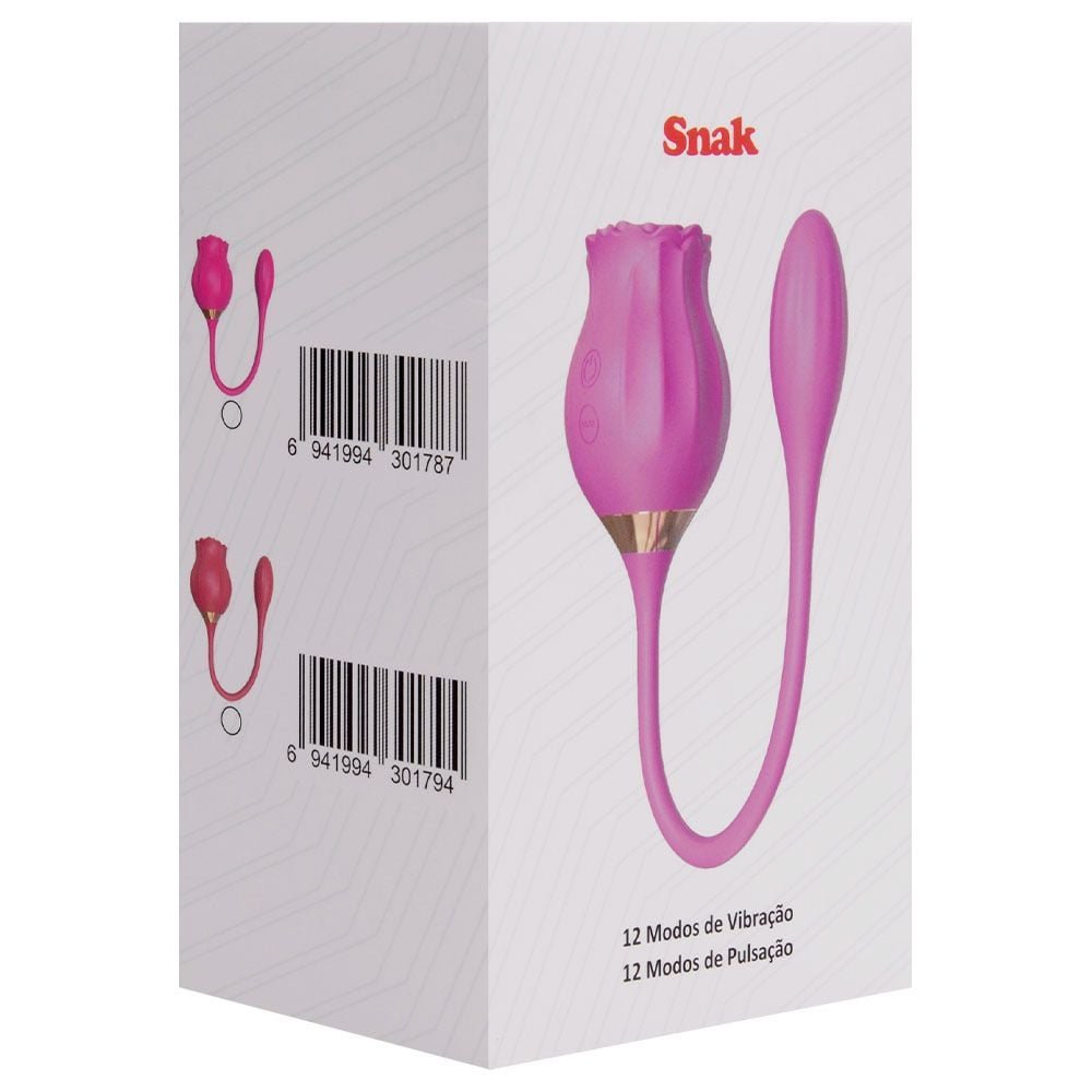 Vibrador Clitóris Pulsação 12 Modos Snak Sexy Import