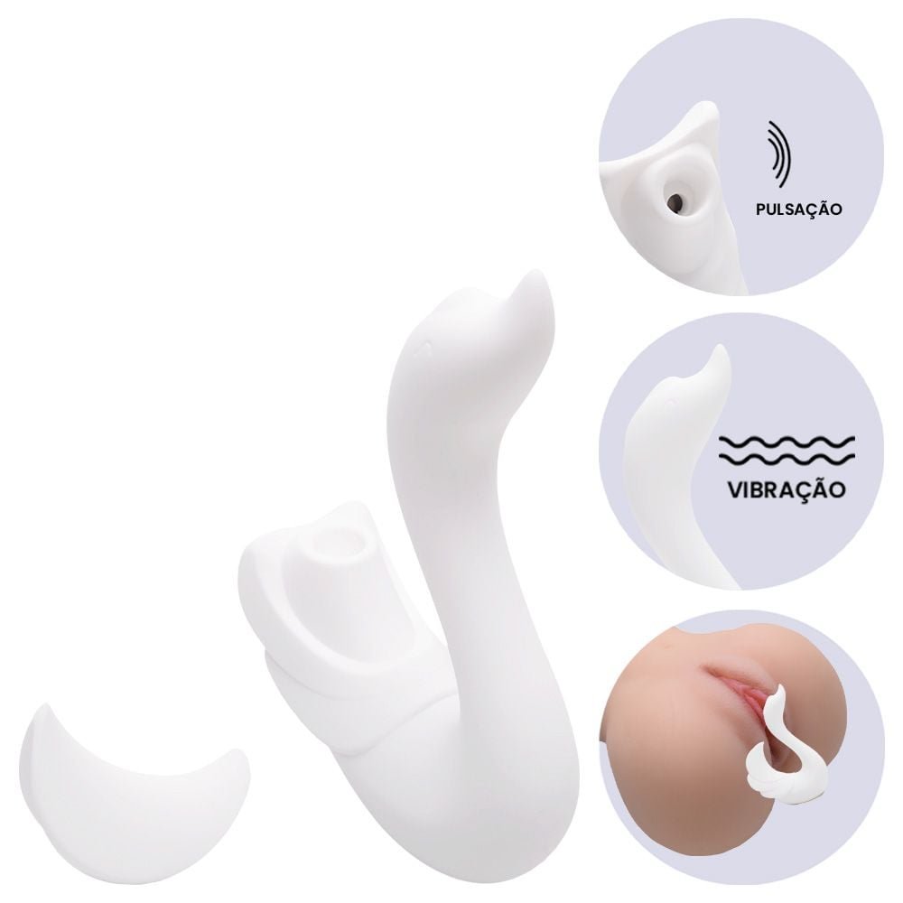 Vibrador Com Pulsação Formato Cisne Sexy Import