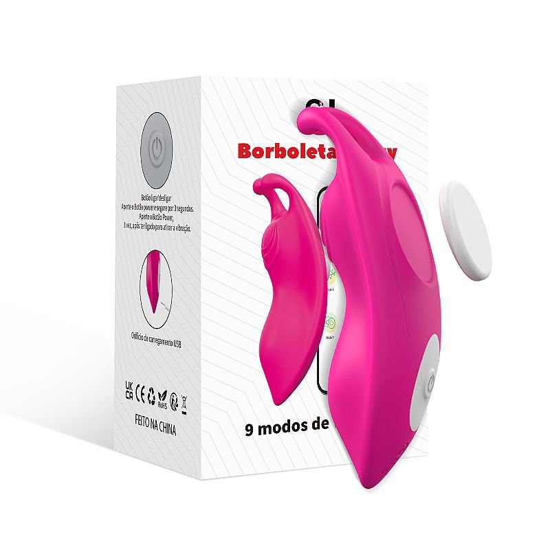 Vibrador de Calcinha - Borboleta Buzzy - via APP - À Longa Distância