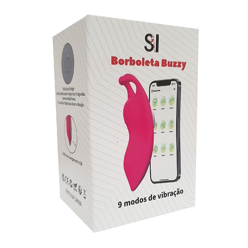 Vibrador de Calcinha - Borboleta Buzzy - via APP - À Longa Distância