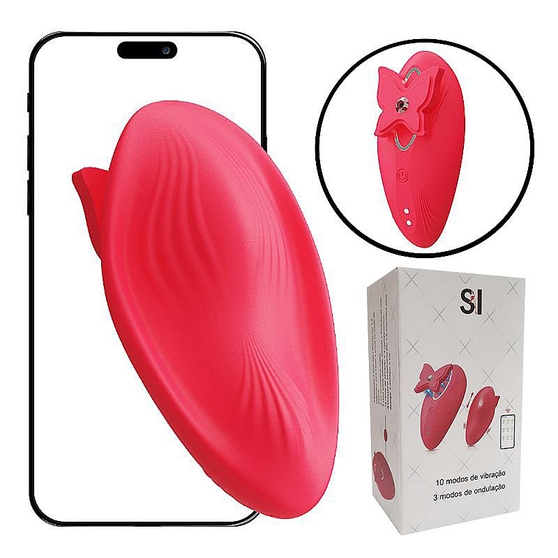 Vibrador de Calcinha com Ondulação - À Longa Distância - APP