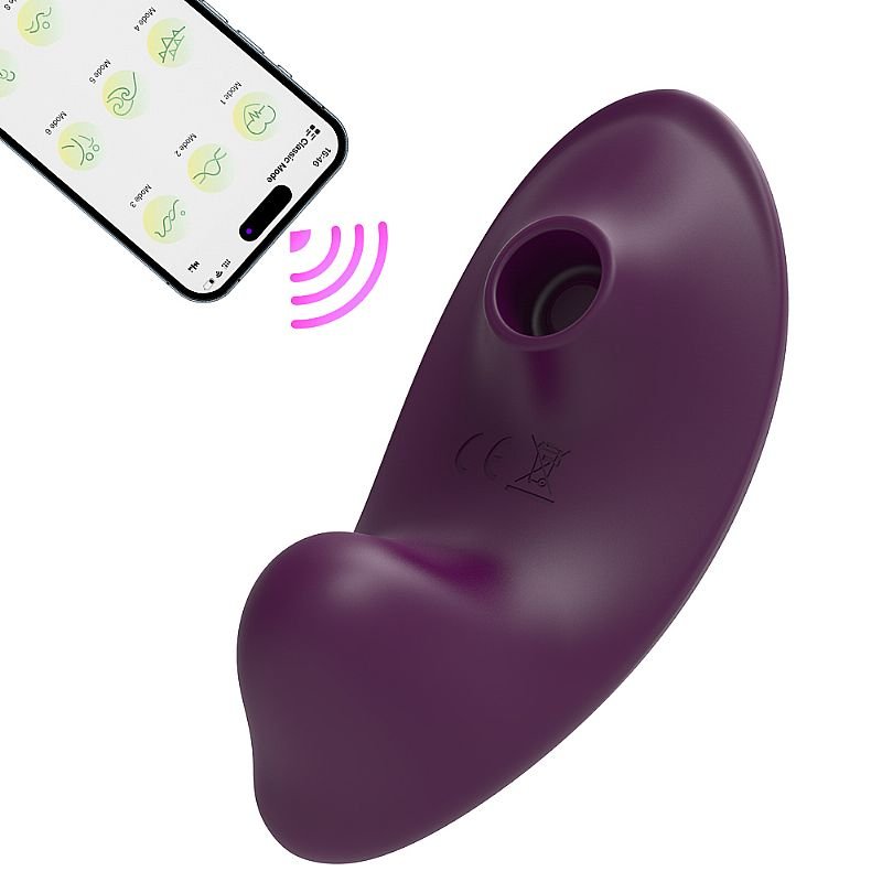 Vibrador de Calcinha com Pulsação - À Longa Distância - APP - Suction Vib - Roxo