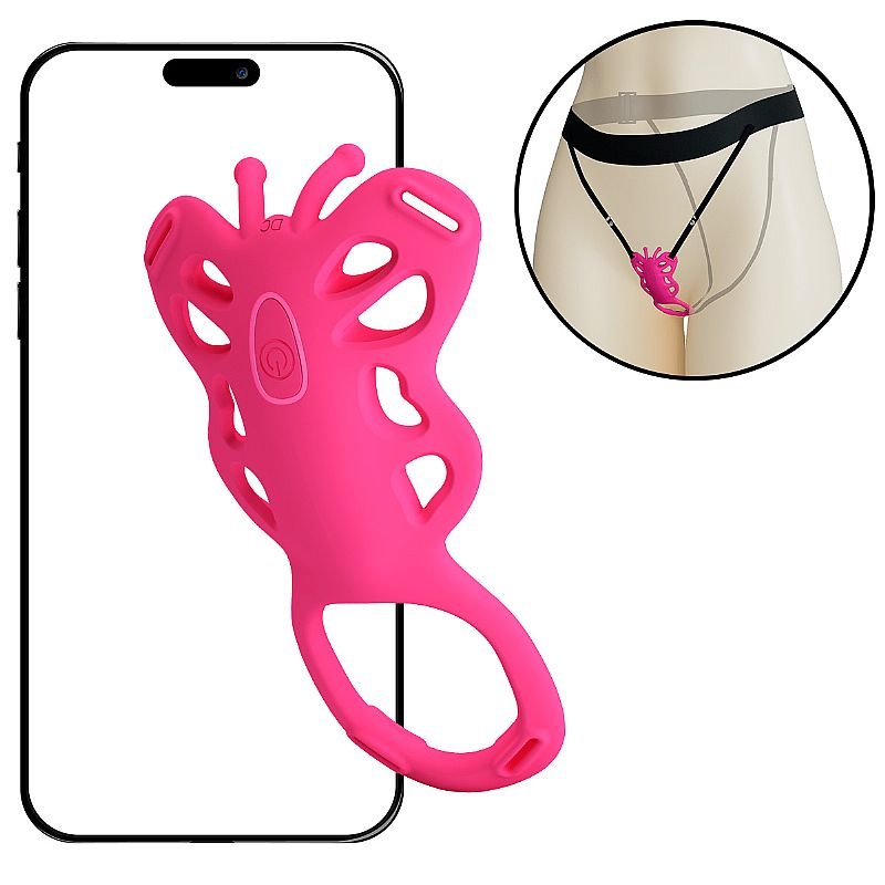 Vibrador de Calcinha de Borboleta - via APP - À Longa Distância - Pretty Love