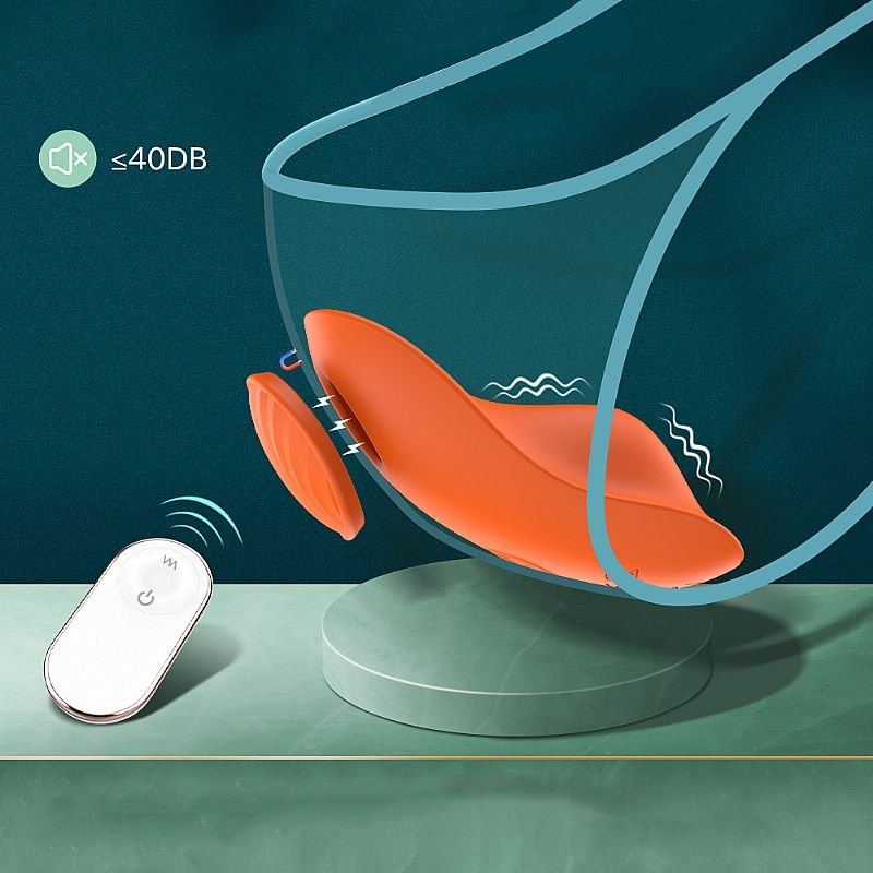 Vibrador de Calcinha Recarregável com Controle - Leaf -RCT - S-Hande - Laranja