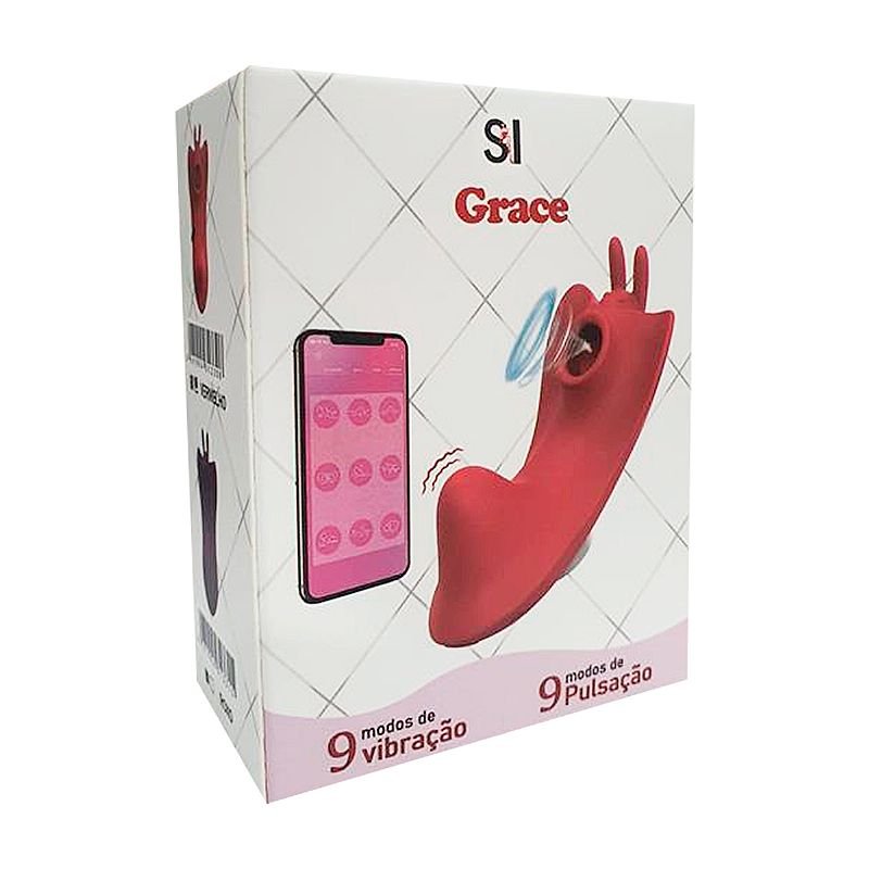 Vibrador de Calcinha / Recarregável - Grace - À Longa Distância - APP - Roxo