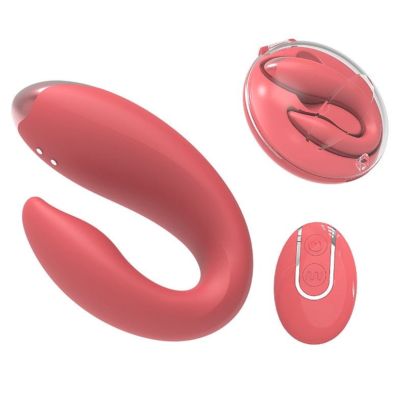 Vibrador de Casal com Case de Acrílico Recarregável / com Controle Remoto