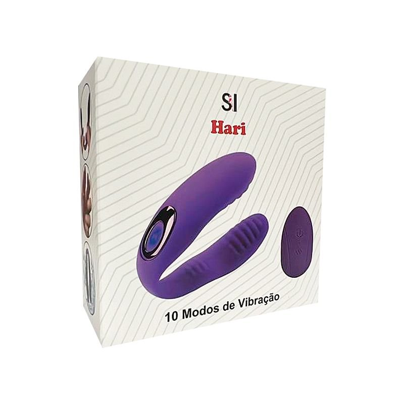 Vibrador de Casal com controle Remoto - Hari - Roxo