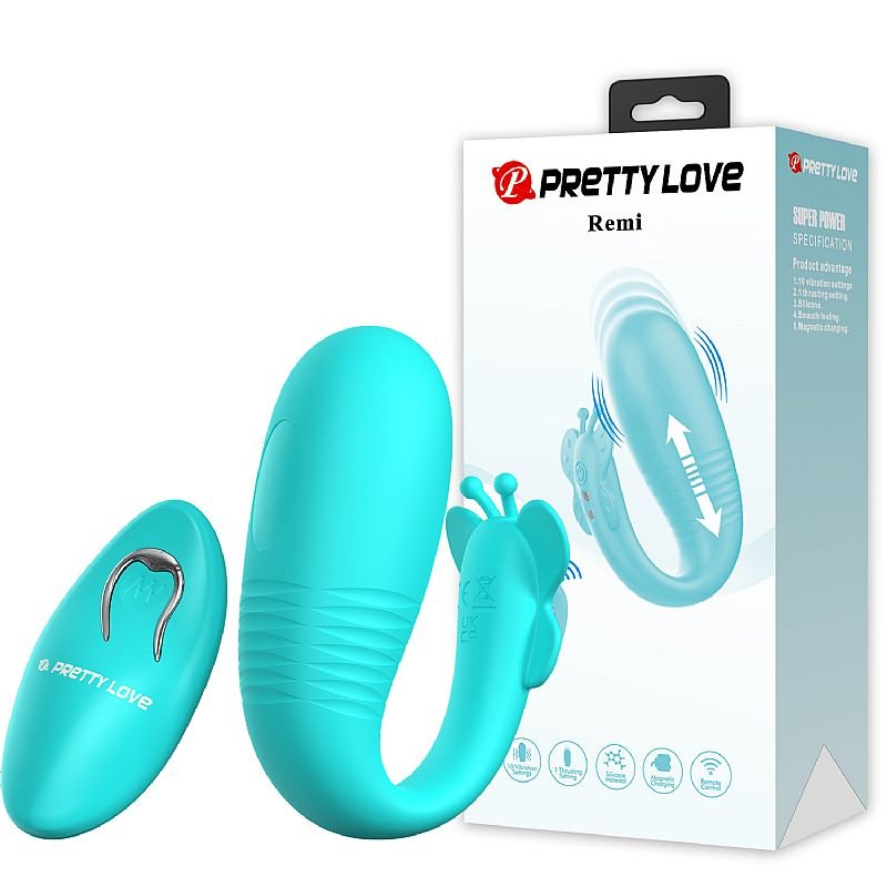 Vibrador de Casal com Controle Remoto / Vai e vem - Remi - Pretty Love