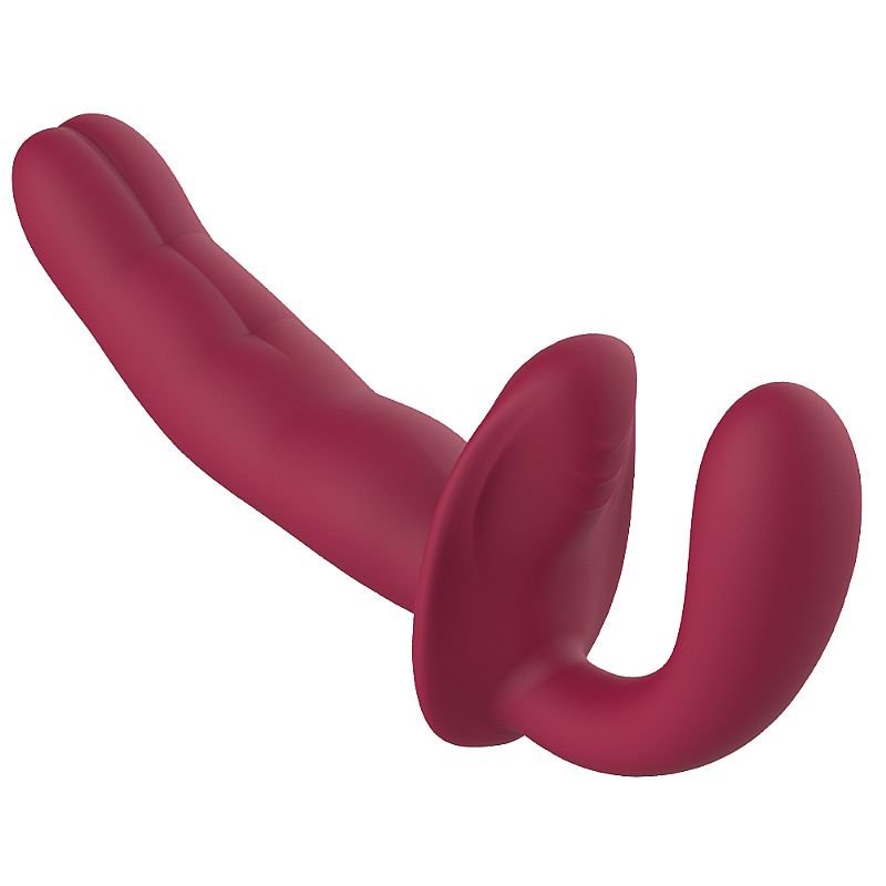 Vibrador de Casal com Ponto G - Strapless / Com controle Remoto - Olive