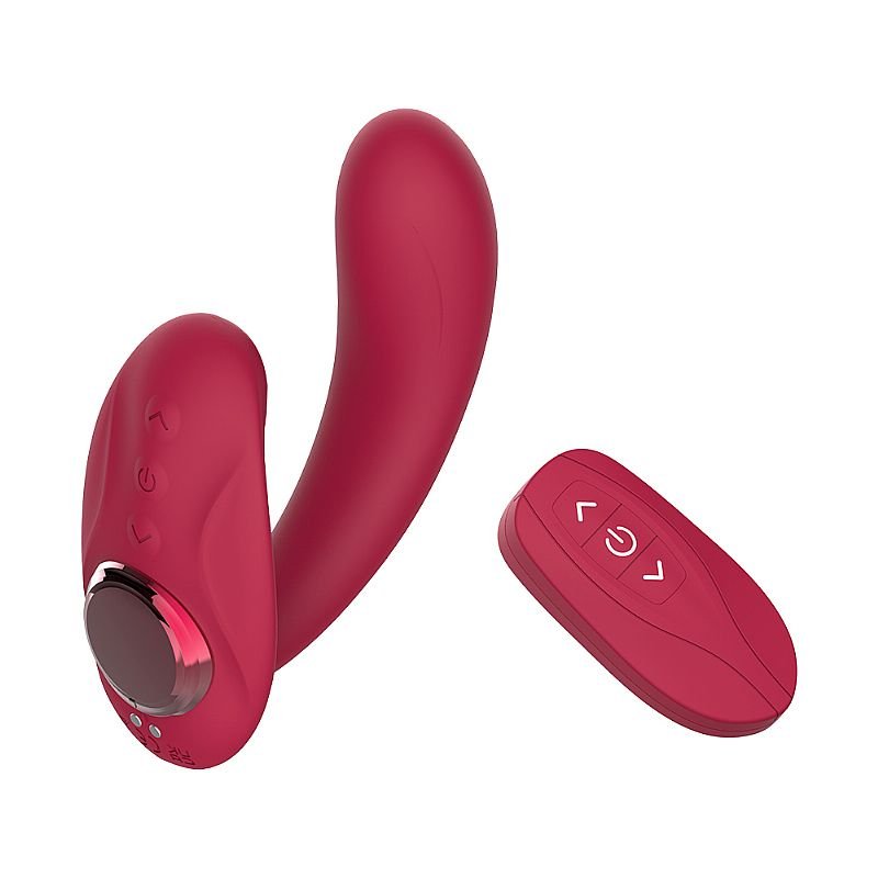 Vibrador de Casal com Ponto G - Strapless / Com controle Remoto - Olive