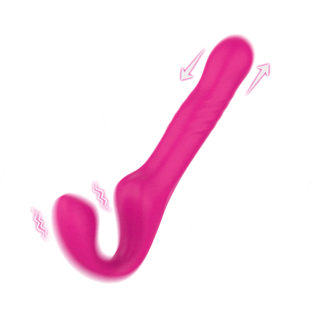 Vibrador de Casal com Ponto G - Strapless Vai e vem / Com Controle Remoto - Michelle