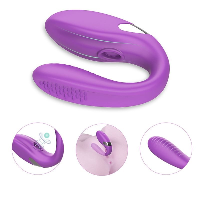 Vibrador de Casal com Pulsação - UMI - S-Hande - Pink