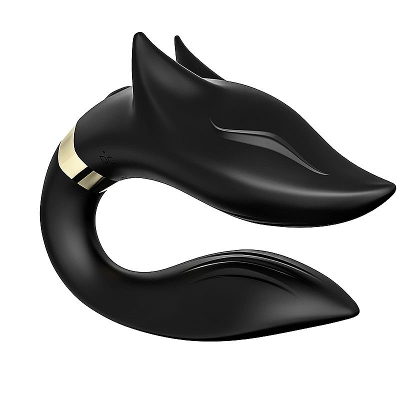 Vibrador de Casal / Formato de Lobo com controle Remoto - Roxo