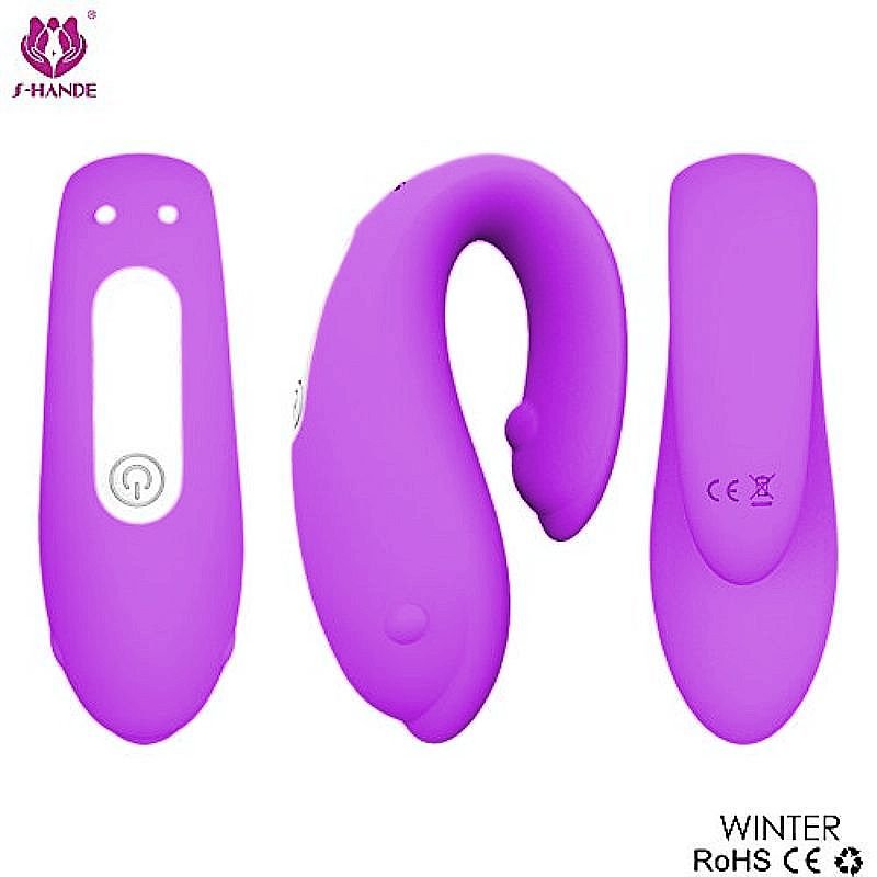 Vibrador de Casal Golfinho Recarregável - Winter - S-Hande - Rosa