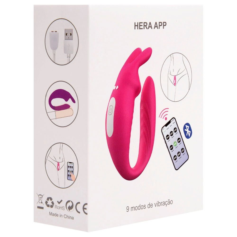 Vibrador De Casal Hera Coelhinho App Sexy Import