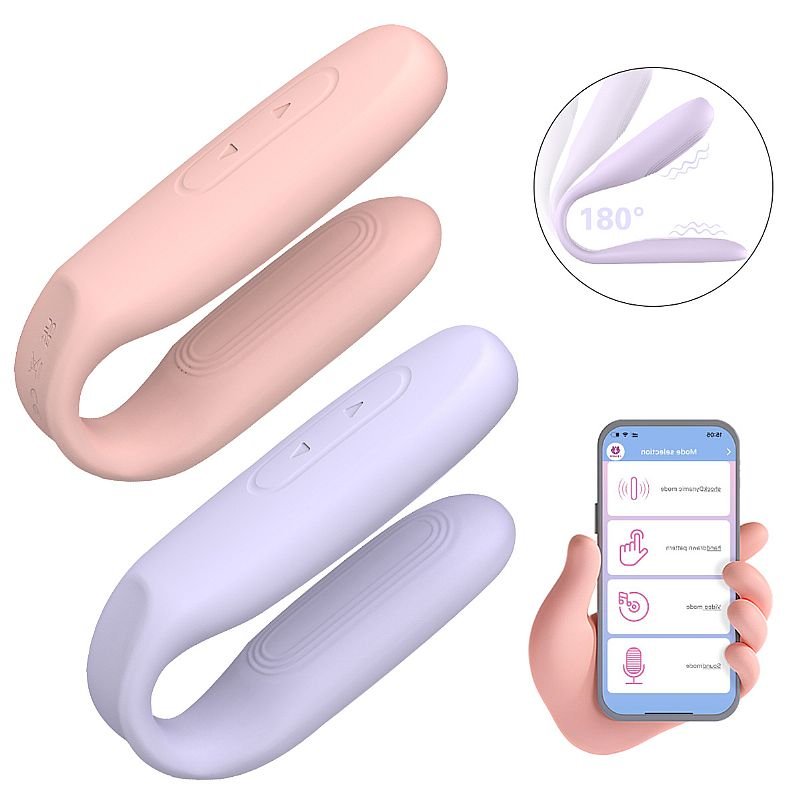 Vibrador de Casal - Popping APP - S-Hande - Lilás