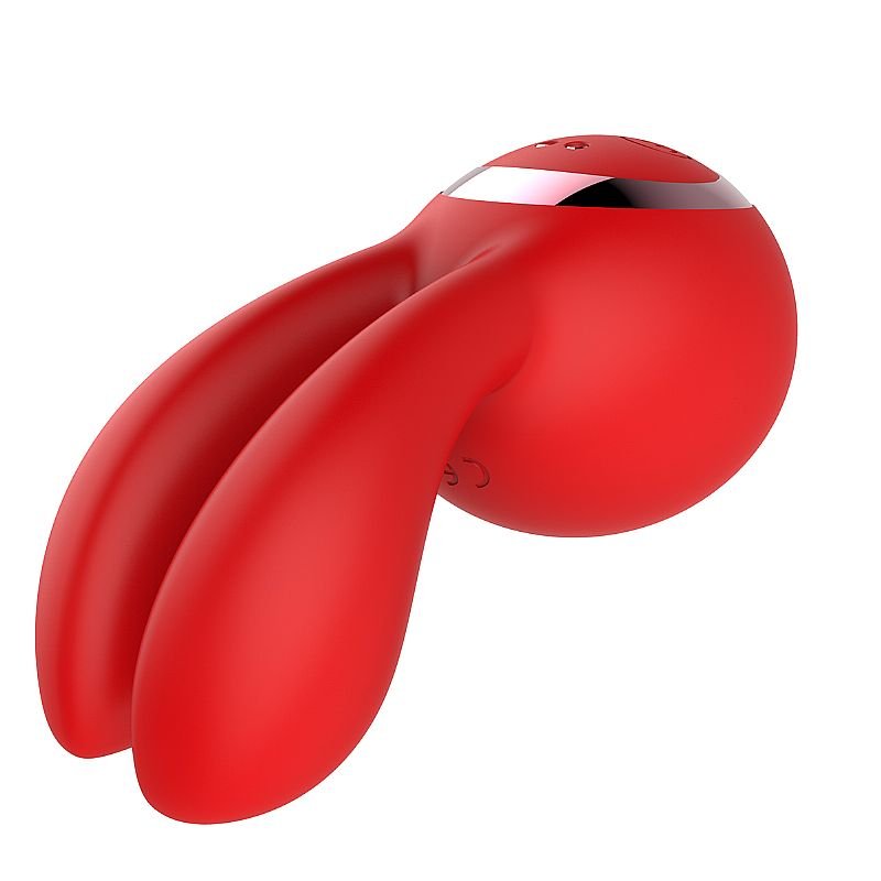 Vibrador de clitóris com Formato de coelho / Pulsação - Rosa