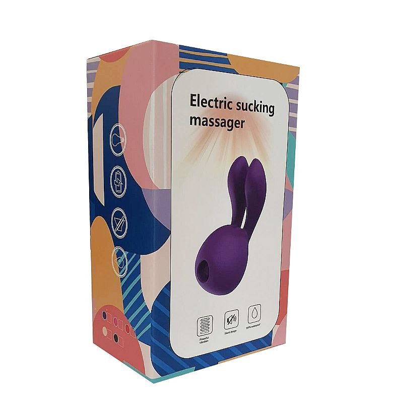 Vibrador de clitóris com Formato de coelho / Pulsação - Vermelho