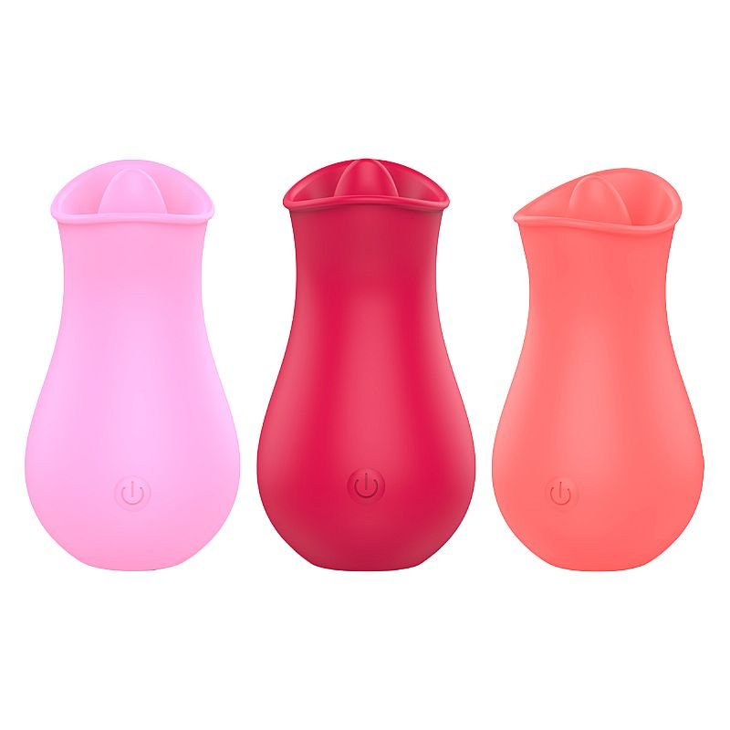 Vibrador de Clitóris com Língua e sucção - Formato Rosa - Lira