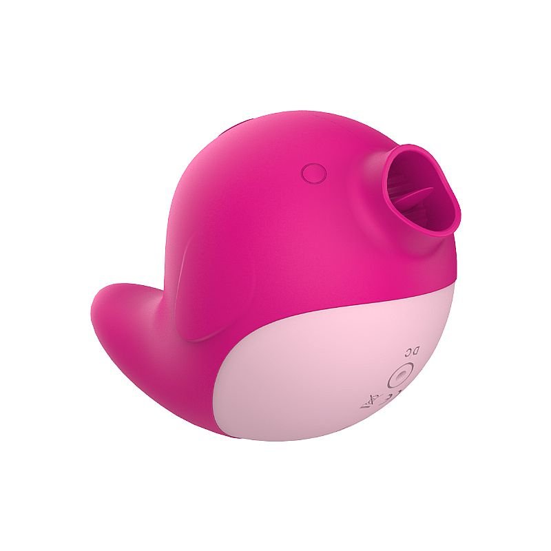 Vibrador de Clitóris com Língua em Silicone Líquido - Formato de Peixe - Myna - Pink