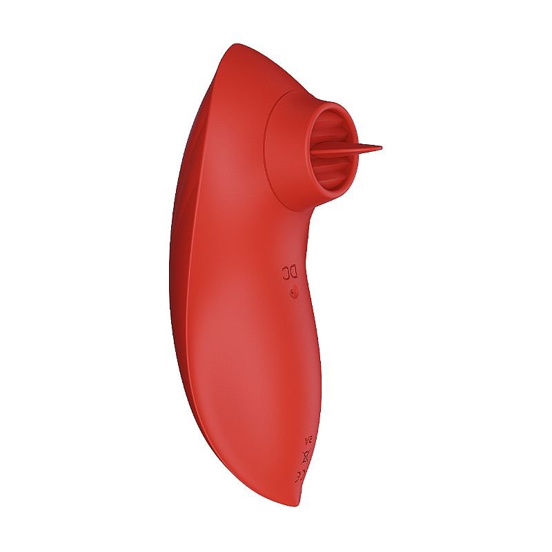Vibrador de Clitóris com Língua Estimuladora - Vermelho