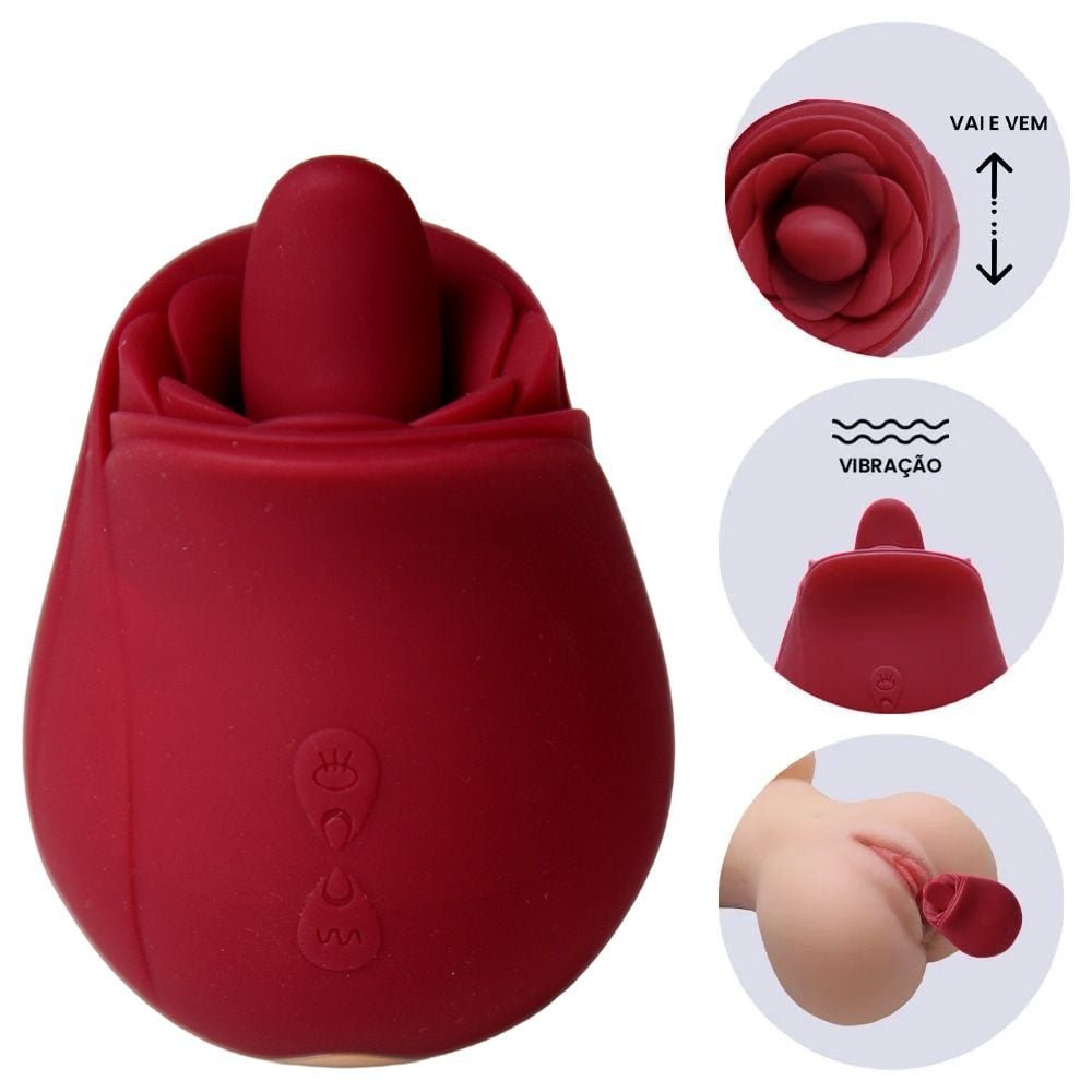 Vibrador De Clitóris Com Língua Rosa 3 Sexy Import