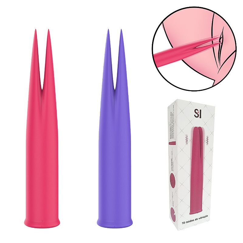 Vibrador de Clitóris com Ponta Estimuladora - Roxo