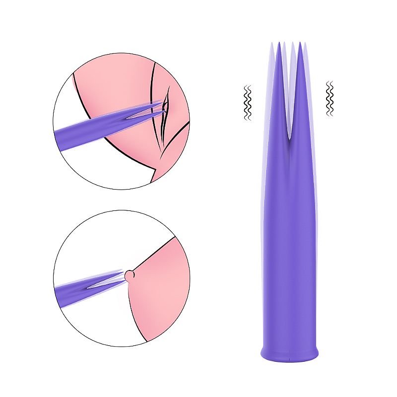 Vibrador de Clitóris com Ponta Estimuladora - Roxo